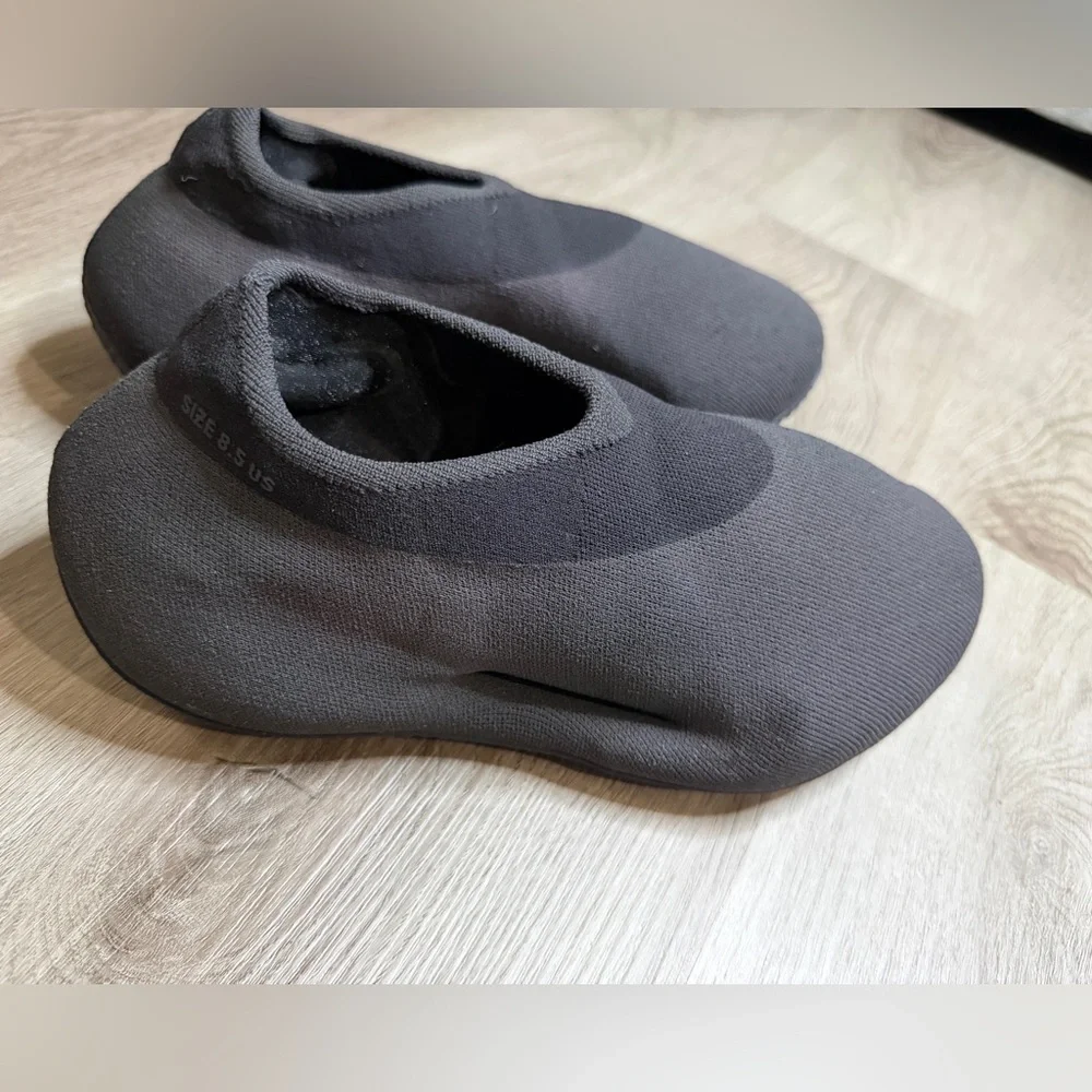 Adidas Men's Black Yeezy Knit Runner Slip-On Sneakers